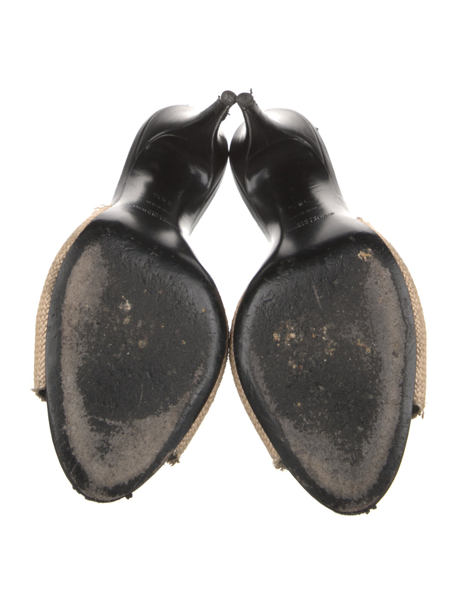 Saint Laurent Straw Slides